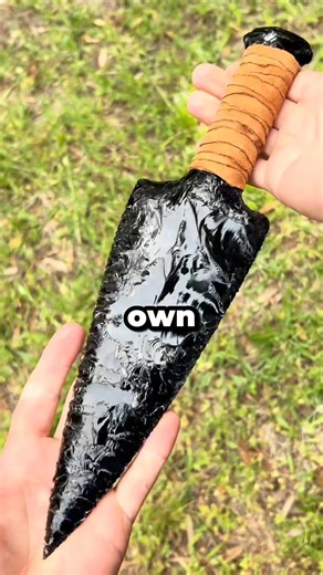 Crafting a Razor-Sharp Obsidian Dagger 🔪 #handmade