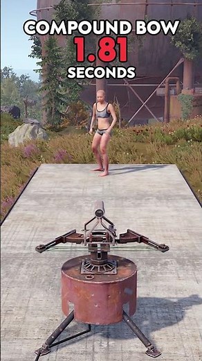 Best Weapon for a Turret in Rust.. #rust