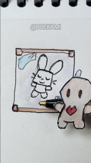 How to draw a SLEEPY BUNNY in bed! 🐰💤 #drawing #kawaii