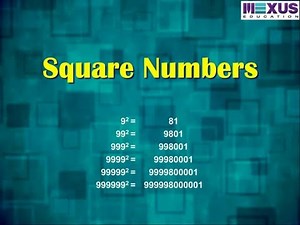 Properties of Square Numbers and Learning Some Interesting Patterns in Square Numbers Video Lecture | Mathematics (Maths) Class 8