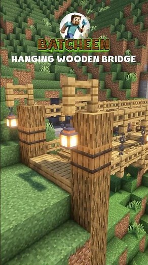 Minecraft: Hanging Wooden Bridge Building Tips – Watch & Build! 🌉