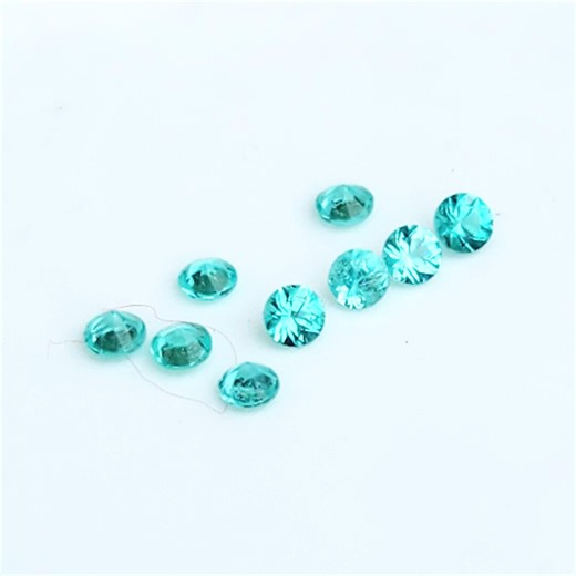 Paraiba Tourmaline 1.9mm Round: Neon Green Blue Gemstone From Brazil - Etsy
