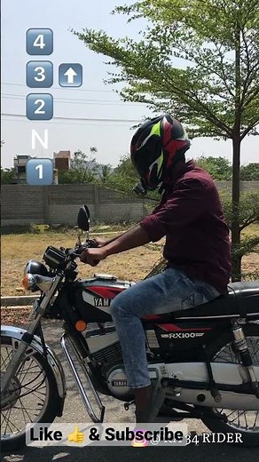 Rx 100 Gear Pattern | Yamaha Rx 100 | How to shift gears in bikes #rx100 #viral #shorts #rx135 #rx