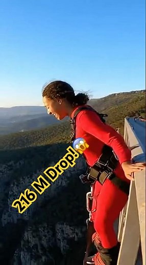 216m Bungee Jump — She Survived the World’s Highest! 😳🌍