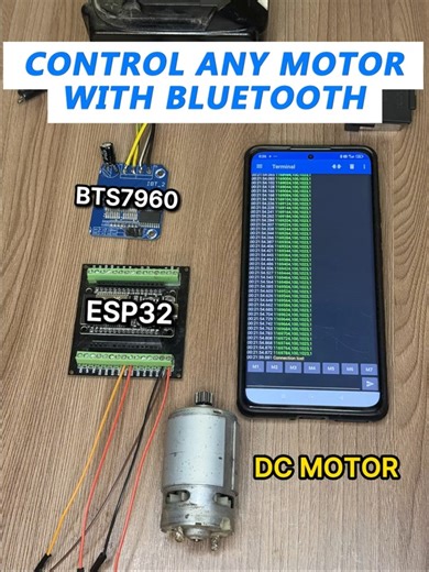 Control DC motor with Your smartphone ! ⚙️