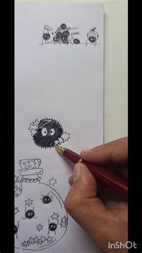 Draw this when you are bored. 🥱 #shorts #spiritedaway #myneighbortotoro