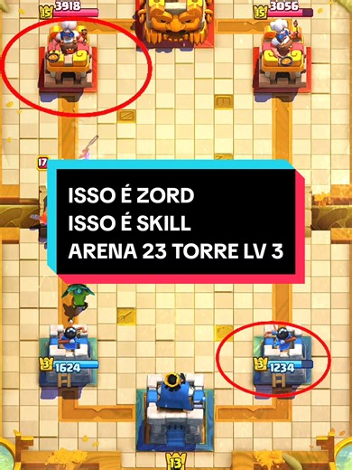 ISSO É ZORD ISSO É SKILL ARENA 23 TORRE LV 3 #clashroyalemegazord #megazordclashroyale #clashroyale #zordskill #clashroyaledeck