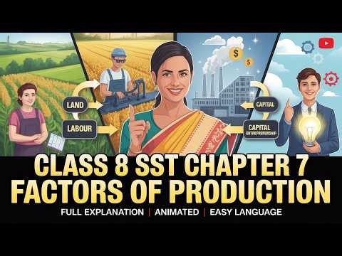 Factors of Production Explained | Class 8 Social Science Chapter 7 | Complete Detai