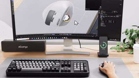 SABLUTE Wireless Trackball Mouse, Ergonomic Bluetooth Rechargeable Computer Mouse, Backlit Rollerball Thumb Laptop mice with 5 Level DPI, Adjustable Angle, 3 Devices Connection for PC, Mac, Windows