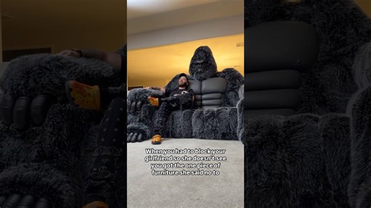 Revealing the gorilla couch to my girlfriend