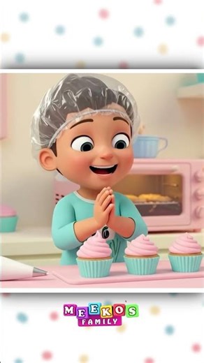 Bake with Meeko! 🍰 FUN Cupcake Song #shorts #nurseryrhymes #kidssong #meekosfamily