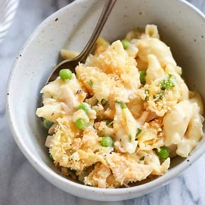 175K views · 35 reactions | Homemade Tuna Noodles Casserole made from scratch with shell noodles, peas, tuna, celery, a delicious creamy white sauce, and crushed crackers on top. This easy recipe is a crowd pleaser! https://tastesbetterfromscratch.com/tuna-noodle-casserole/ | Tastes Better From Scratch | Facebook