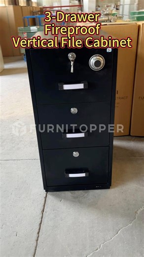 🔥 3-Drawer Fireproof Vertical File Cabinet — Secure Your Office Storage! 📁