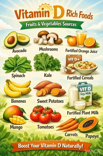 Vitamin D Food Sources: Best FruitsVeggies to Boost Health Naturally #hearthealthydiet #dietarytips