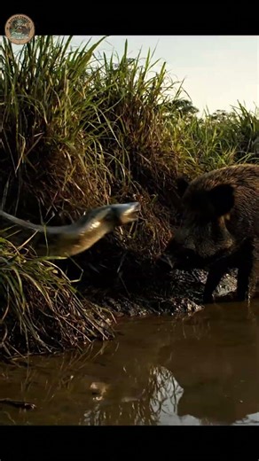 The snake hunted its prey but was met with a deadly counterattack