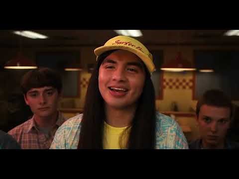 Argyle 2.0 Purple palm tree delight scene from Stranger Things season 4 episode 9