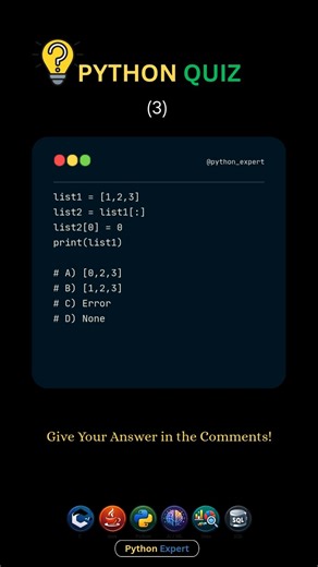 🐍 Python Quiz #3 | Copy or Change? #coding #python #programming ##pythonquiz #pythonchallenge #viral