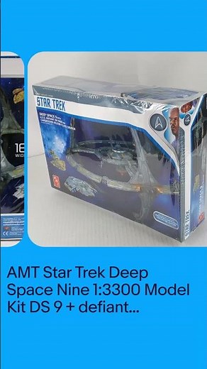 AMT Star Trek Deep Space Nine 1:3300 Model Kit DS 9 + defiant DISTRESSED BOX