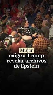 Policía golpea a mujer por exigir a Trump mostrar archivos de Epstein