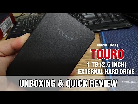 Hitachi Touro Mobile - External Hard drive 1 TB Unboxing & Quick review