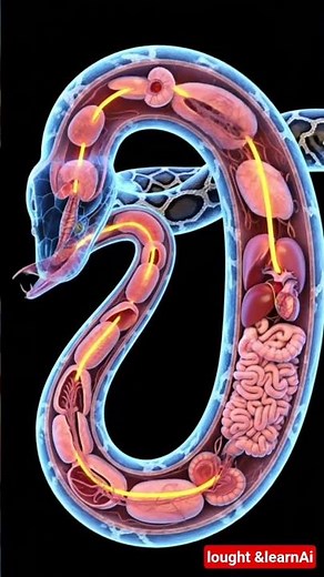 Snake Swallowing Prey in 3D 🐍 Full Digestive System & Internal Organs Exposed