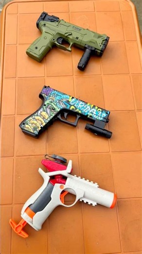 "Testing 3 Types of Guns Outdoors 🔥🔫 #youtubeshorts