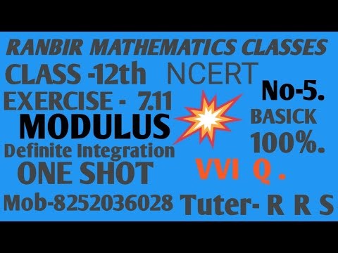 #mathematics Class -12th#modulusfunction #definite Integration BASICK Concept video Important Ques