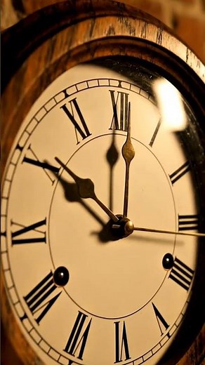 Atmospheric relaxing video of a wall clock ticking close-up