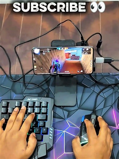 PRO Level Mobile Gaming with Keyboard & Mouse! 😱🔥 #Shorts#freefire #gaming PC.GAMER.77b
