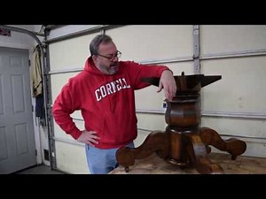 Repairing an antique oak pedestal table base