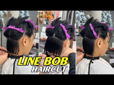 Straight Line Bob Haircut | Step by Step Precision Cut | Line Bob Transformation