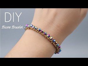 💎DIY Elite Bicone Beaded Bracelet | Step by Step Bicone Bracelet Tutorial