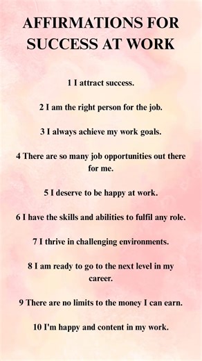 Affirmations for Success at Work