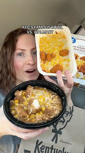 KFC’S FAMOUS BOWL VS. WALMART’S VERSION! 🍗🌽 do you like the famous bowl? @kfc #kfc #kentuckyfriedchicken #famousbowl #kfcfamousbowl #friedchicken #chickennuggets #mashedpotatoes #gravy #walmartfinds #walmarthaul #copycatrecipe #corn #groceryshopping #fastfood #kfcchicken #foodfind #greatvalue #tastetest #foodreview | Morgan Chomps