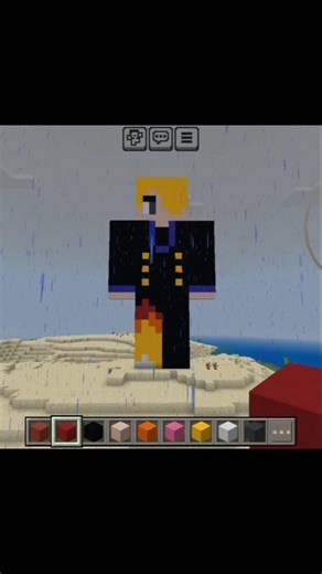 I build minecraft statue of sanji #minecraft