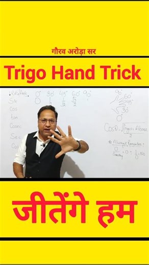 Trigonometry Sin Cos Value Finger Trick in 5 Seconds ✋🔥 | Sir Gaurav Arora