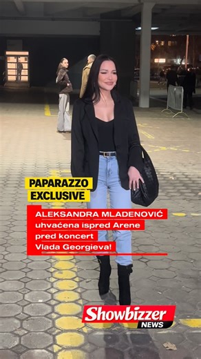Showbizzer on Instagram: "Uhvatili smo @aleksandra_mladenovic_ ispred Arene neposredno pred koncert Vlada Georgieva. 🎤🔥⭐️💥 #showbizzer #zabava #estrada #aleksandramladenovic"