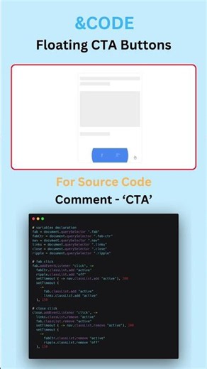 Floating CTA Buttons for Modern Websites | #shortsvideo #shorts #frontend