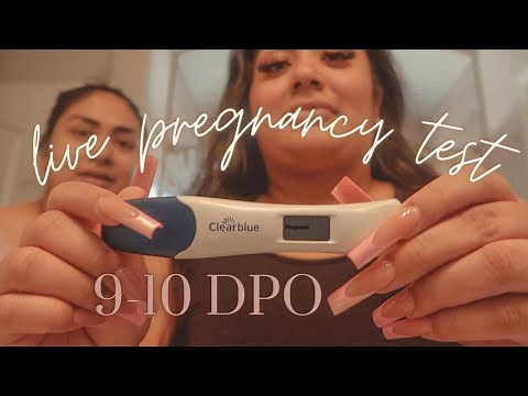 9-10 DPO POSITIVE LIVE PREGNANCY TEST!