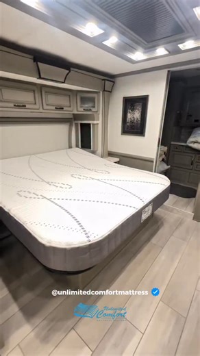 Luxury isn’t just for the house… it belongs on the road too 🚌💤 Our custom RV mattresses turn every trip into a 5-star sleep experience. When you travel in style, you should sleep in style. Unlimited Comfort. Unlimited rest. #LuxuryRV #CustomMattress #RVComfort #UnlimitedComfortMattress #TravelBetterSleepBetter | Unlimited Comfort Mattress Factory Sarasota