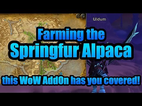 World of Warcraft Springfur Alpaca Mount - AddOn Guide