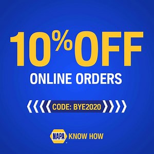 Goodbye 2020. Hello savings. End the year on a high note by getting 10% off online orders with the code: BYE2020. Ends 12/31. | The NAPA Network