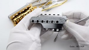 Wilkinson WOV01 52.5mm (2-1/16 inch) Vintage ST Guitar Tremolo Bridge 6-Screw Assembly with 36mm Block for Fender Squier/Mexico Strat Stratocaster Electric Guitar, Chrome