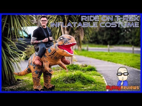 Inflatable Ride-On Dinosaur (T-Rex) Costume (2019) | Set-Up & Review | MyKeyReviews