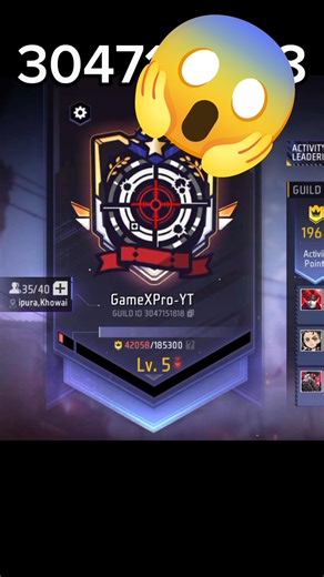 Level 5 Pro Guild Open 😍 | Subscribers Ke Liye Special | Free Fire Hindi Voice #shorts #gamaxproyt