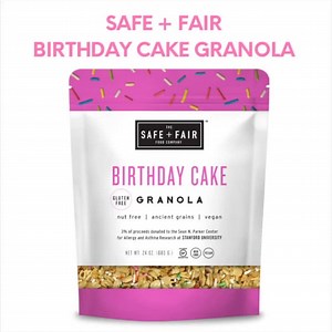 1M views · 363 reactions | Get double the sprinkles, double the deliciousness with our Costco-sized bags of Birthday Cake Granola!  | The Safe + Fair Food Company | Facebook