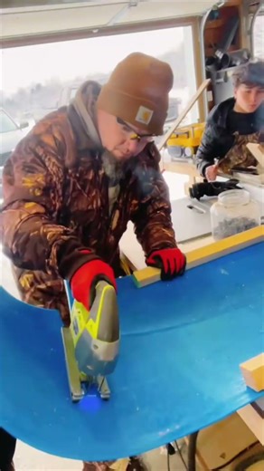 ARE U READY FOR SNOW?!?! DIY Sled out of a plastic 55gal Barrel!