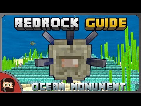 2 Ways To RAID An Ocean Monument | Bedrock Guide S1 EP71 | Tutorial Survival Lets Play | Minecraft