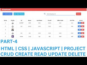 #4 CRUD | CREATE | READ | UPDATE | DELETE | PROJECT IN JAVASCRIPT | JAVASCRIPT PROJECT@Justforcode