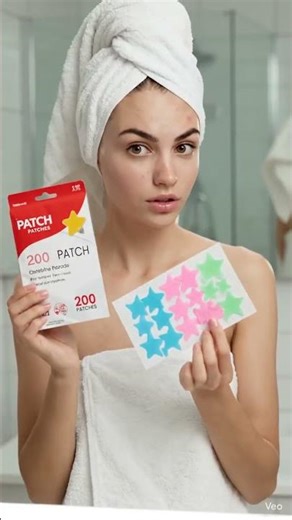 Satisfying Acne Patch Removal 😍 #shorts #skincare
